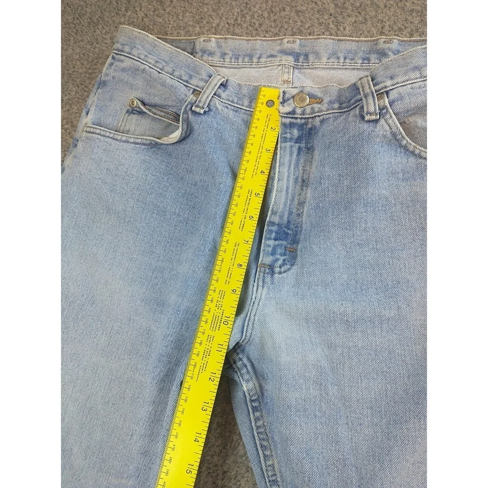 Wrangler Authentics Mens Light Wash Straight Leg Denim Jeans 34x29 976T1SB Blue